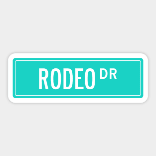 Rodeo dr teal Sticker